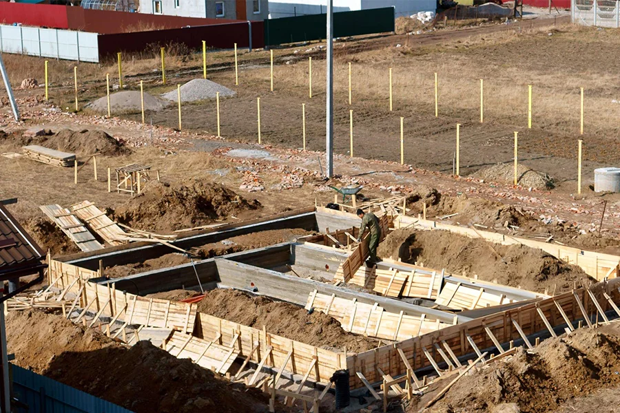 pre-construction pier installation in Scottsville, KY